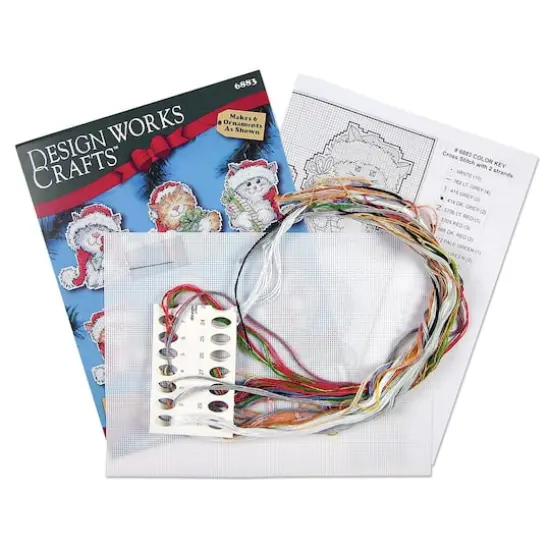 Design Works&trade; Cats Plastic Canvas Ornament Kit {3}