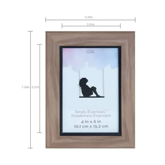 Simply Essentials&trade; 4" x 6" Brown with Black Edge Frame by Studio D&eacute;cor&reg; {4}
