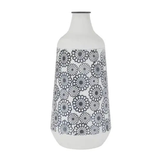 White Iron French Country Vase, 22" x 10" x 10" {3}