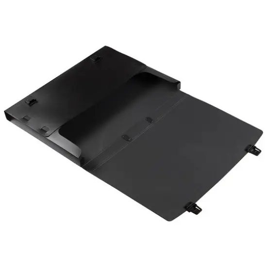 JAM Paper Black Plastic Portfolio File Carry Case with Handles {5}