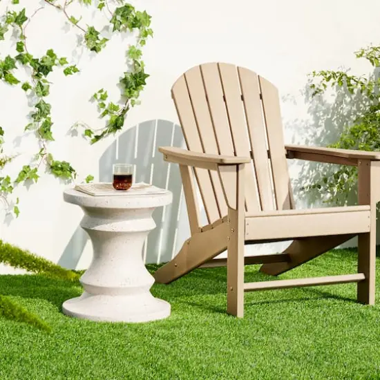 Glitzhome&reg; 18" Multifunctional Chess Garden Stool White {4}