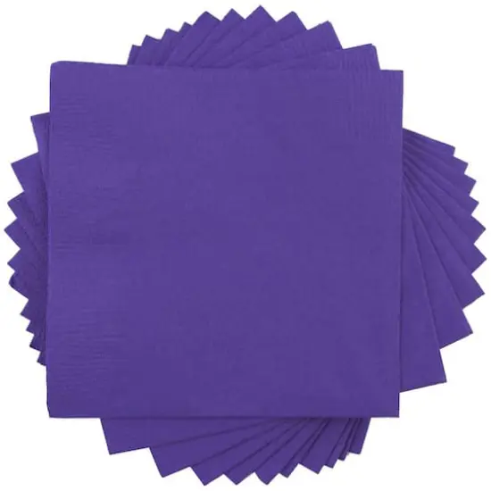 JAM Paper Small Beverage Napkins, 100ct. Purple {1}