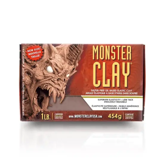 Monster Clay&reg; 1lb. Medium Brown Elastic Clay {1}