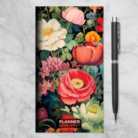 2026-2027 Vintage Blooms Small Monthly Pocket Planner {7}