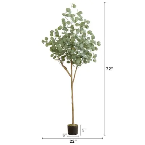 6ft. Potted Artificial Eucalyptus Tree {5}