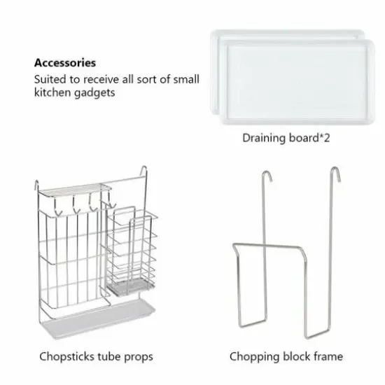 Stainless Steel 2-Tier Dish Rack {5}