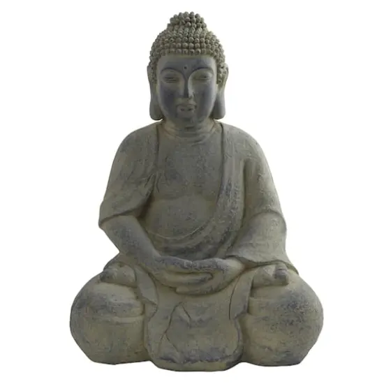 19.75" Gray Buddha Statue {1}