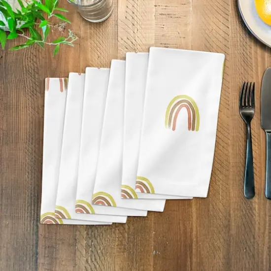 Random Rainbow Pattern 10" x 10" Cotton Twill Napkin {4}