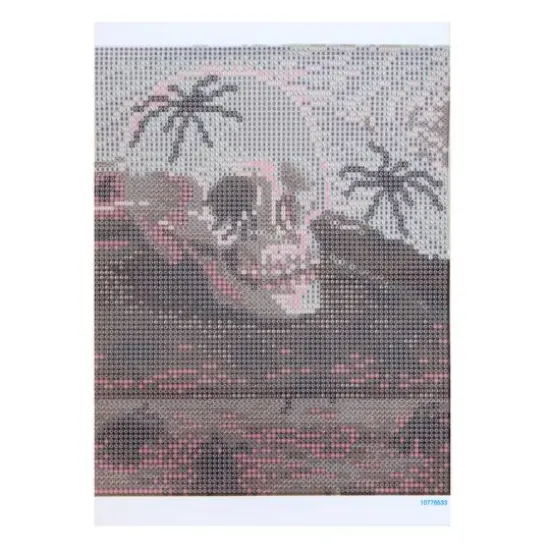 8" x 10" Spider Skull Diamond Art Kit with Magnetic Frame by Make Market&reg; {3}
