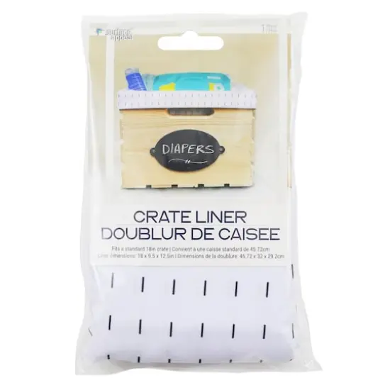 Surface Appeal&trade; 18" Crate Liner White/Black Dash {1}