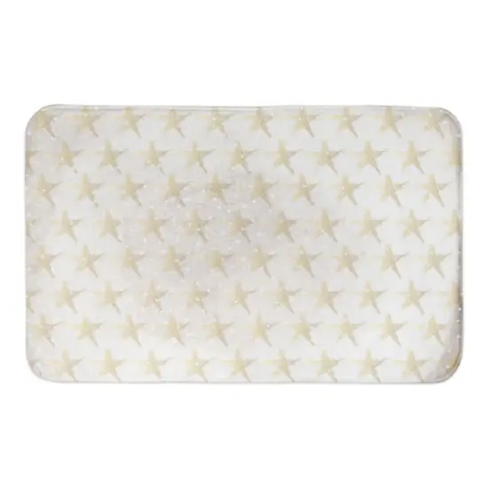 Simple Gold Pattern 21" x 34" Bath Mat {1}