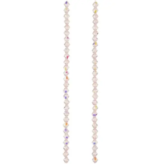 Preciosa Glass Crystal Bicone Beads, 4mm by Bead Landing&trade; Light Rose AB {4}