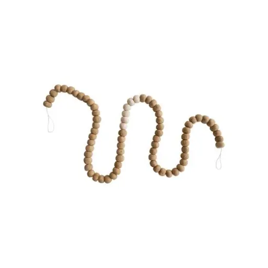 Hello Honey&reg; 6ft. Handmade Wool Felt Ball Garland Brown/Cream {1}