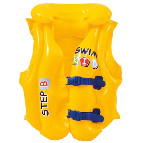 18" Yellow Swim Kid Step B Swimming Pool Training Vest {1}