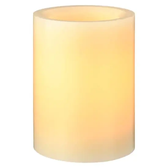 3" x 4" Cream LED Wax Pillar Candle by Ashland&reg; {4}