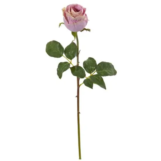 Rose Bud Artificial Flower Stem, 6ct. Peach and White {2}