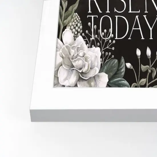 Christ Risen Today 16" x 16" White Framed Print Under Plexiglass {3}