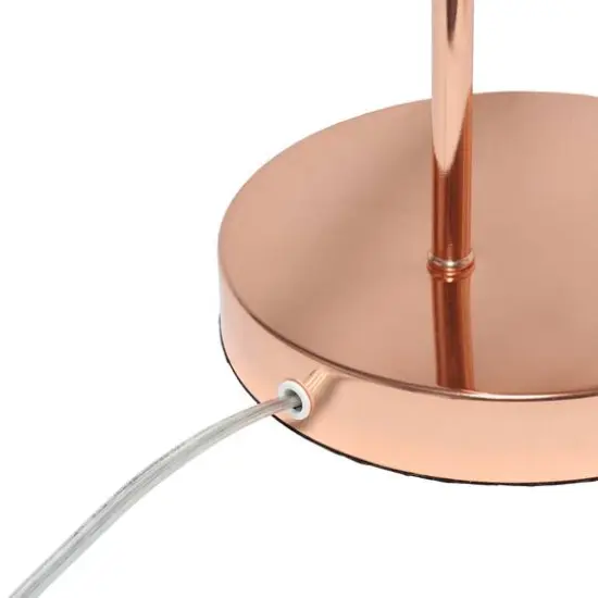 Lalia Home 20" Arched Metal Cage Table Lamp Rose Gold {8}