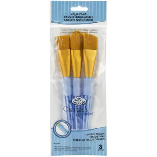 Royal & Langnickel&reg; Crafter's Choice&trade; Golden Taklon Large Brush Set {1}