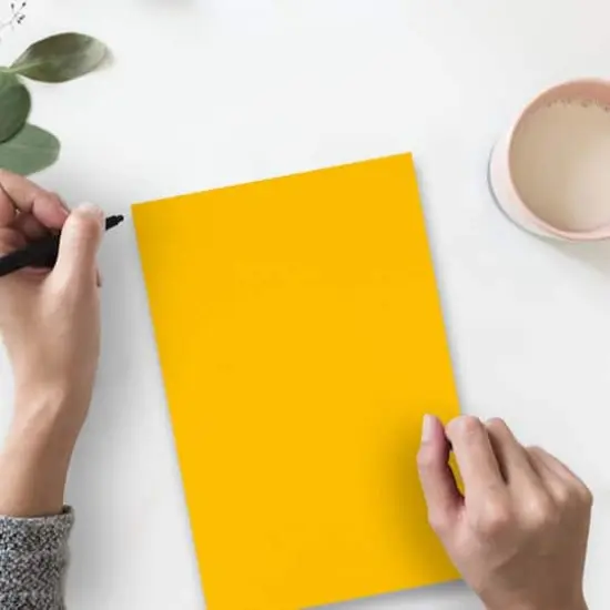 JAM Paper Matte 8.5'' x 11'' 28lb. Paper, 50 Sheets Sunflower Yellow {5}