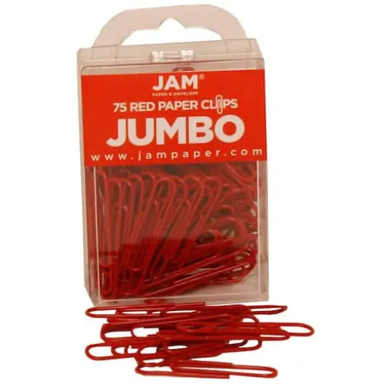 JAM Paper Office Desk Supply Clips Set Red {3}