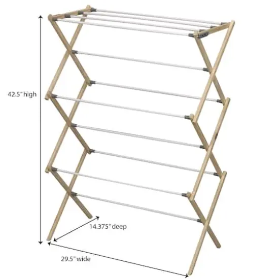 Household Essentials Drying Rack (Pine) {5}