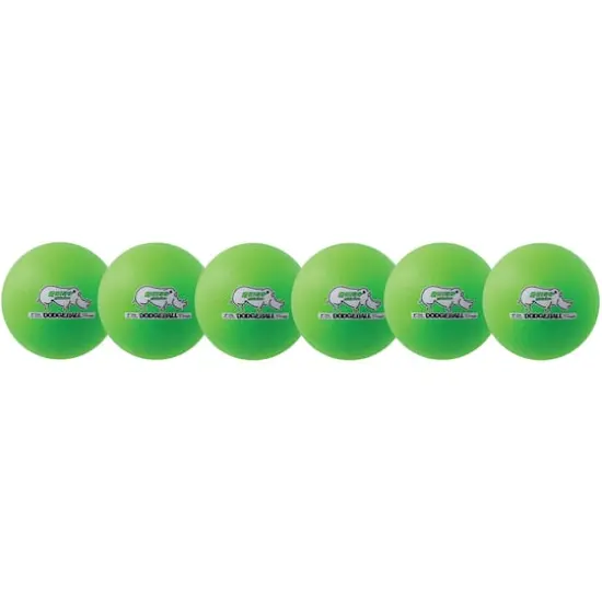 Champion Sports Rhino Skin® 6" Neon Green Low Bounce Dodgeball, 6ct. {1}