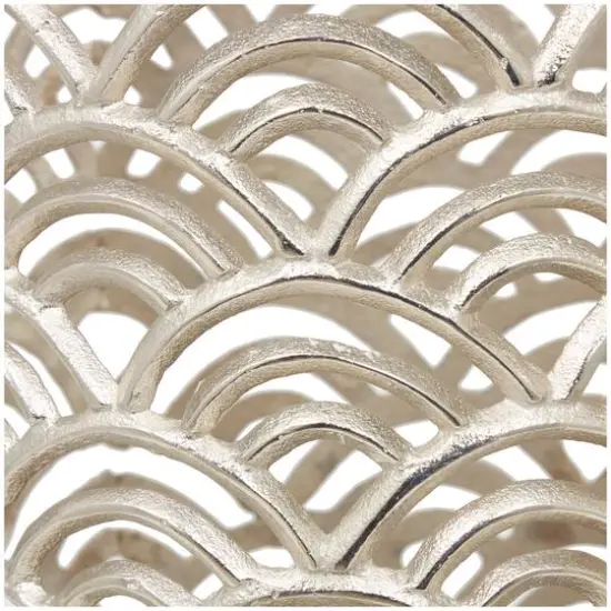 Silver Art Deco Arch Pattern Vase Set {6}