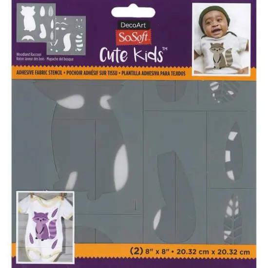 DecoArt&reg; SoSoft&reg; Woodland Raccoon Fabric Stencils {1}