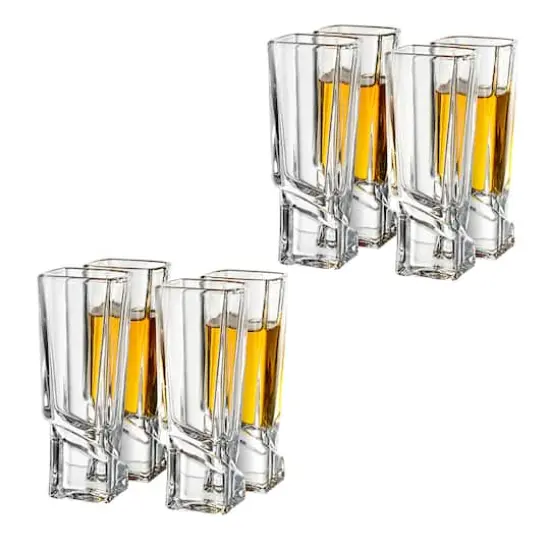JoyJolt&reg; Carre Square Heavy Base Crystal Shot Glasses, 8ct. {1}