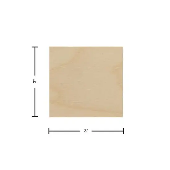 Essentials by Leisure Arts 24 Pack 3" x 3" Square Flat Wood Shape {2}
