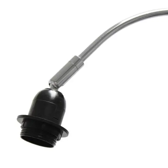 Simple Designs 65" Arched Brushed Nickel Floor Lamp Black {7}