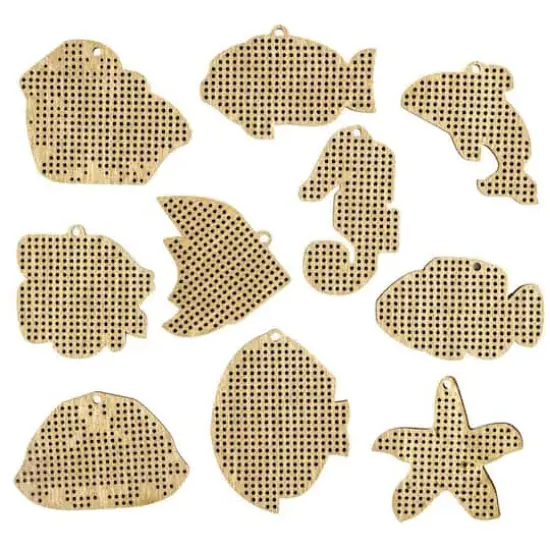 Wonderland Crafts Ocean Life Embroidery Wood Blanks Set {1}