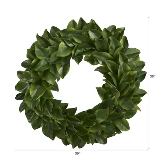 30" Magnolia Leaf Wreath {3}