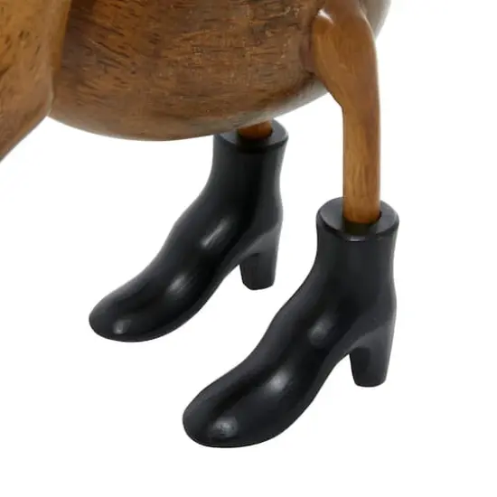 Brown Wood Farmhouse Sculpture, Duck 11" x 16" x 6" {7}