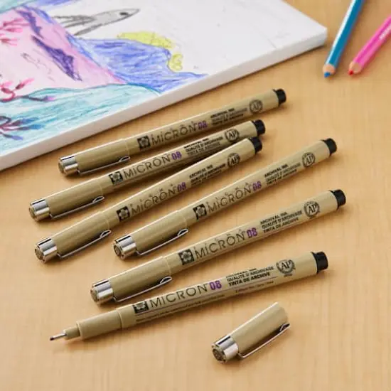 Pigma&reg; Micron&trade; 08 Fine Line Black Pens, 6ct. {3}