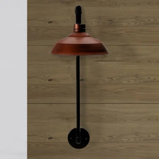 Hello Honey® Metal Wall Sconce with Round Shade Bronze Finish {4}