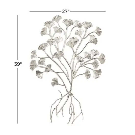 39" Silver Floral Glam Wall D&eacute;cor {6}