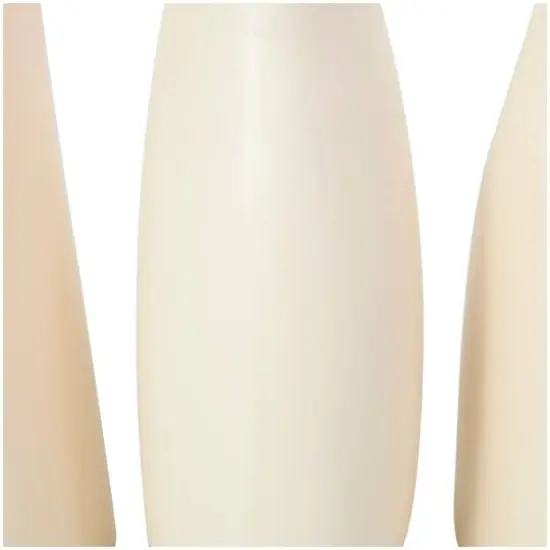 9" Cream Ceramic Minimalistic Vase Set {6}