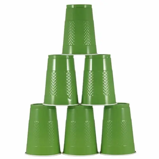JAM Paper 16oz. Plastic Party Cups, 20ct. Green {4}