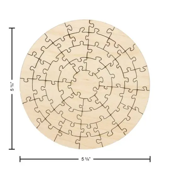 Leisure Arts&reg; Small Circle D.I.Y. Wood Puzzle {4}