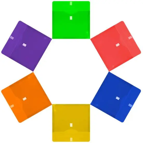 JAM Paper 9.75" x 13" Plastic Expansion Hook & Loop Closure Envelopes, 6ct. {5}