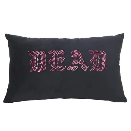 20" x 12" Black & Pink Gems Dead Throw Pillow by Ashland&reg; {1}