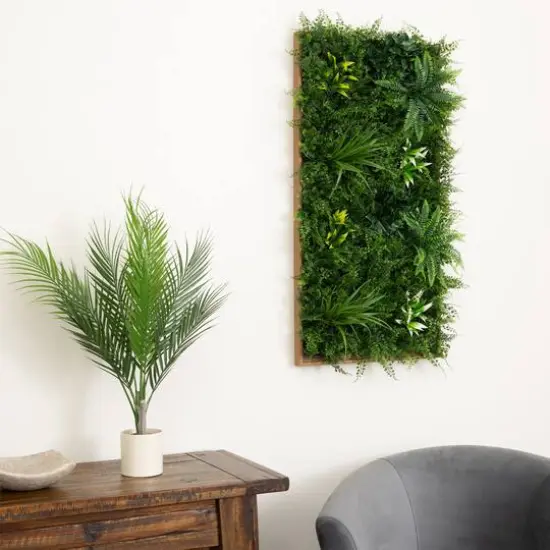 20" x 40" Framed Costa Rican Forest Artificial Living Wall Art Panel {6}