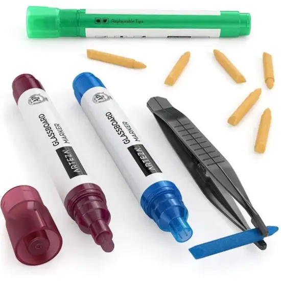 Arteza&reg; 10 Color Neon Glass Board Marker Set {5}