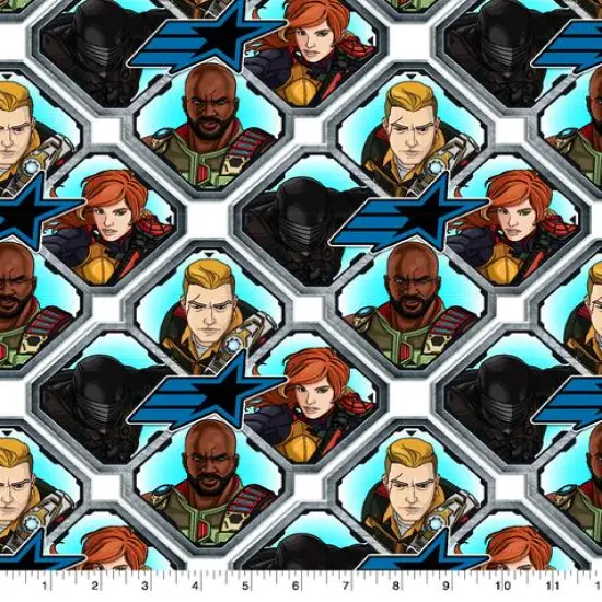 Hasbro Gi Joe Character Badge Cotton Fabric {3}