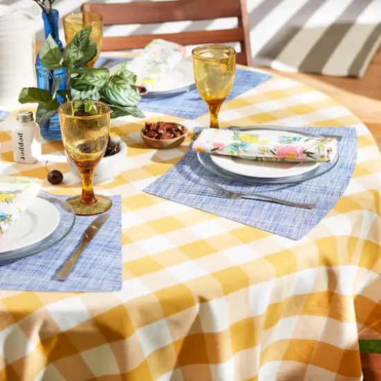 DII&reg; Tweed Wedge Table Placemats, 6ct. Blue {4}