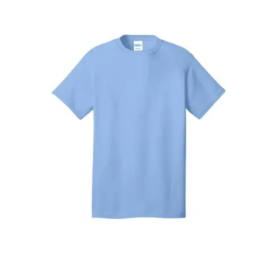 Port & Company&reg; Brights Core Cotton T-Shirt Light Blue {1}