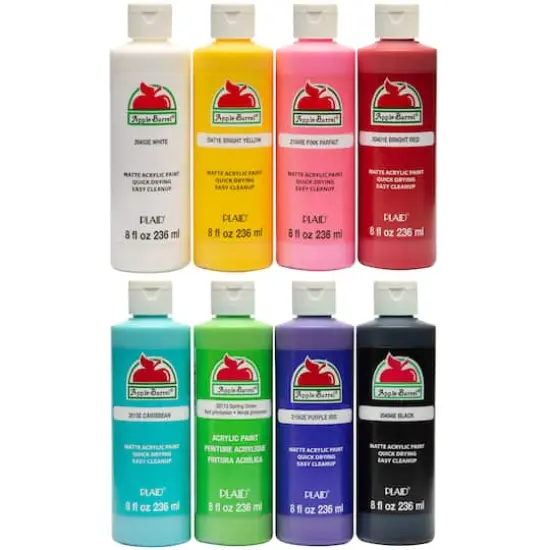 Apple Barrel&reg; Matte Acrylic Craft Paint 8 Color Set {1}