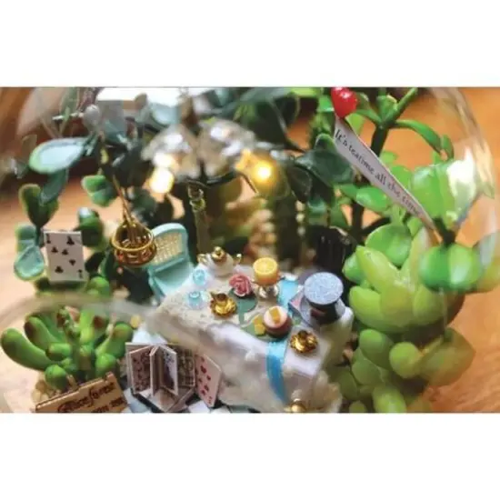 Wizardi Miniature Roombox Alice Forest Afternoon Tea Dollhouse Kit {6}
